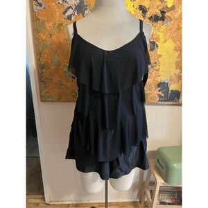 NWT St. Tropez Swimwear Black Two Piece Wonens Swimsuit Size 18w